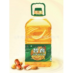 智育壓榨花生油 非轉(zhuǎn)基因食用油 花生油生產(chǎn)廠家批發(fā)5L