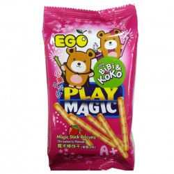 臺(tái)灣進(jìn)口嬰兒零食 EGO 小美與小可魔術(shù)棒餅干3味批發(fā) 80g 48包/箱