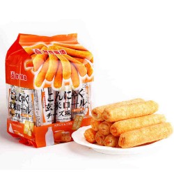 臺灣進(jìn)口北田蒟蒻糙米卷蛋黃/卵黃 海苔牛奶芝士巧克力味12包/箱