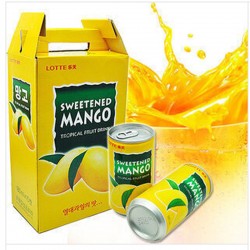 韓國進(jìn)口 樂天芒果汁180ml*15罐/組 飲料批發(fā)
