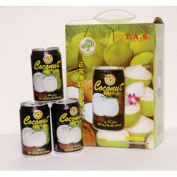 泰國進口飲料 T.A.S正宗泰國新鮮椰子汁椰汁 一箱12瓶 整箱價格