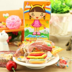 泰國進(jìn)口GUBBI戈比女孩水果派對QQ糖橡皮糖軟糖糖果100克24盒/箱