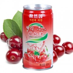 韓國監(jiān)制 寶力素自然因櫻桃汁香蕉牛奶果汁飲料 180ml*15聽裝