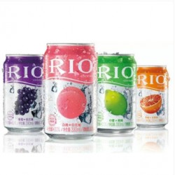 RIO/銳奧 朗姆預(yù)調(diào)雞尾酒 罐裝4種口味洋酒 330ml*24罐