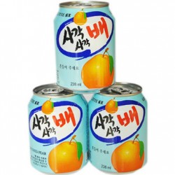韓國進(jìn)口 lotte樂天梨子果粒飲料 原味果肉果汁飲品 238ml*12罐