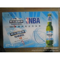 批量供應(yīng)瓶裝330ml哈爾濱啤酒冰爽，量大從優(yōu)