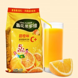 珍珠奶茶原料批發(fā) 固體飲料粉 晶花果多維C+甜橙 1kg