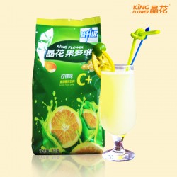 珍珠奶茶原料批發(fā) 固體飲料粉 晶花果多維C+檸檬 1kg