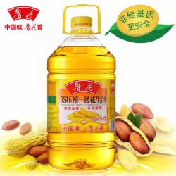 魯花5S壓榨一級花生油 5L非轉(zhuǎn)基因物理壓榨食用油