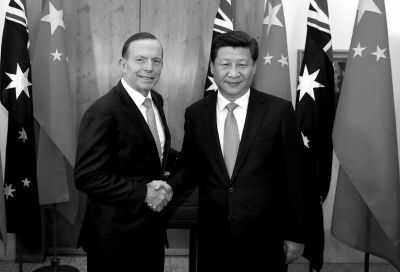 昨天，習(xí)近平主席與澳大利亞總理阿博特舉行會談。新華社發(fā)
